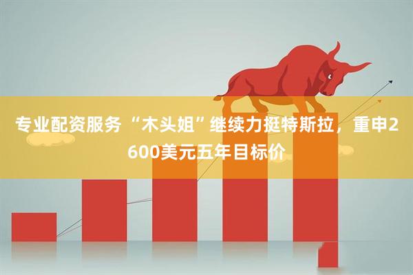 专业配资服务 “木头姐”继续力挺特斯拉，重申2600美元五年目标价